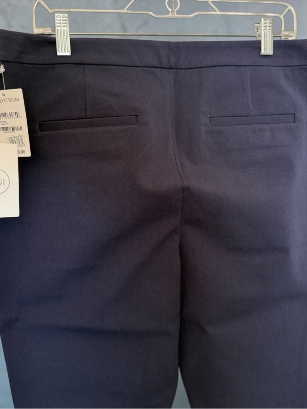 Nordstrom 1901 Dress Pants Navy Blue Flat Front High Rise Ankle NWT Sz 14 Career